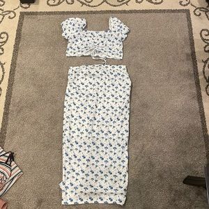 Shein Maternity Matching Skirt Set Size M